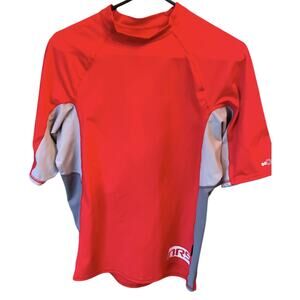 NRS SHORT SLEEVE RASH GUARD SURF KAYAK SHIRT SIZE XXL RED 50 UPF Excellent UC